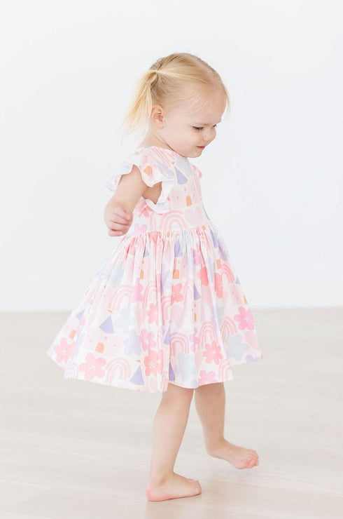 castles-rainbows-flutter-sleeve-twirl-dress Mila &  Rose - Sophia's Style--45846--7